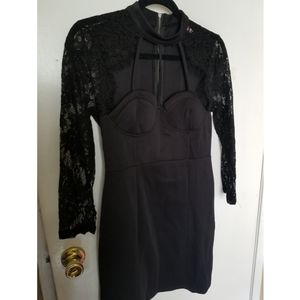 Lace black bodice dress